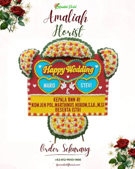 Papan Bunga Pernikahan Bunut Hulu